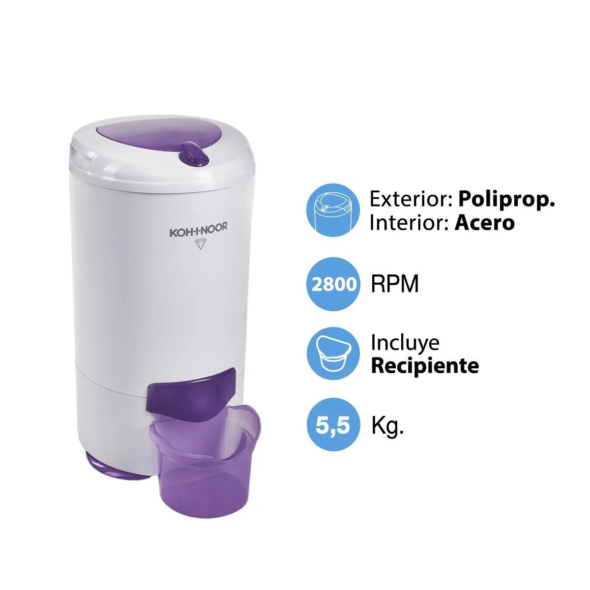 Secarropas Kohinoor vision 5,5 kgs.